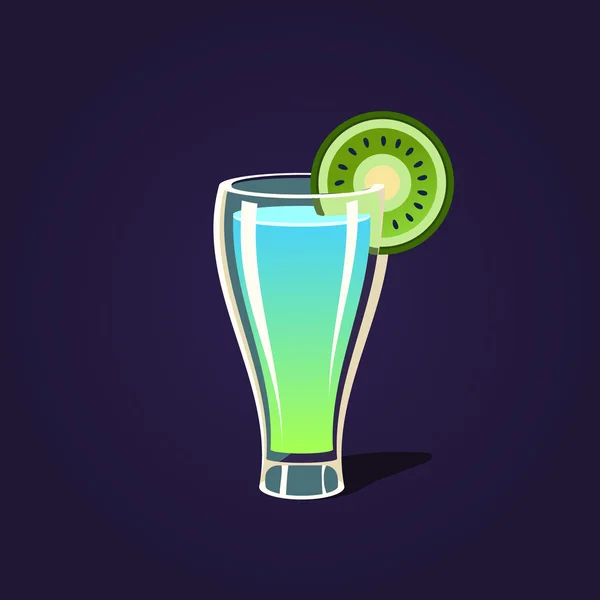 Kiwi Cocktail illustrazione — Vettoriale Stock