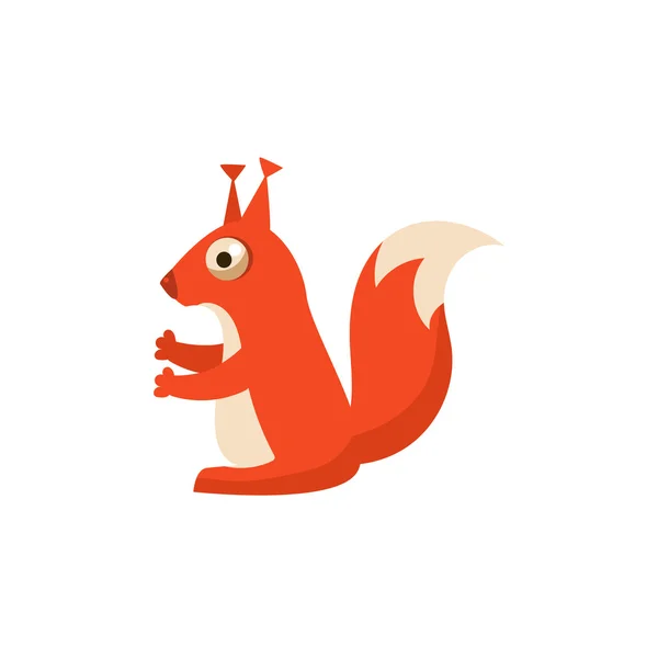 Esquilo simplificado ilustração bonito — Vetor de Stock