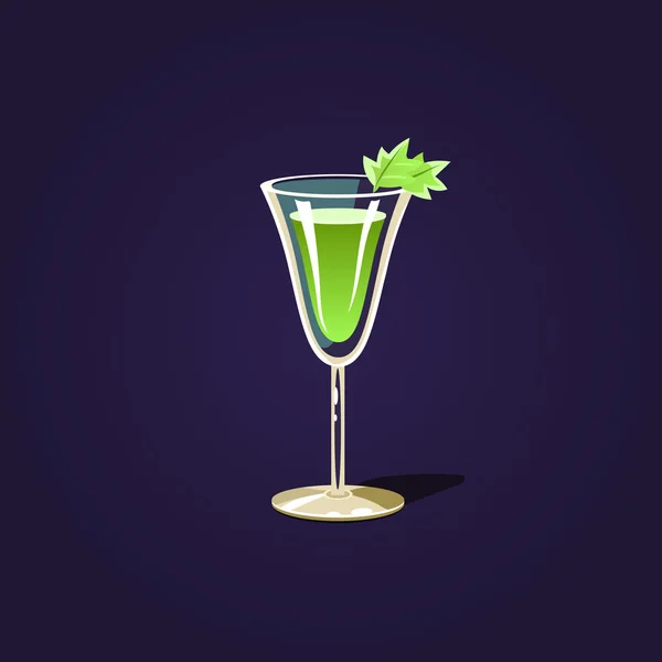 Illustration zum Kräutercocktail — Stockvektor