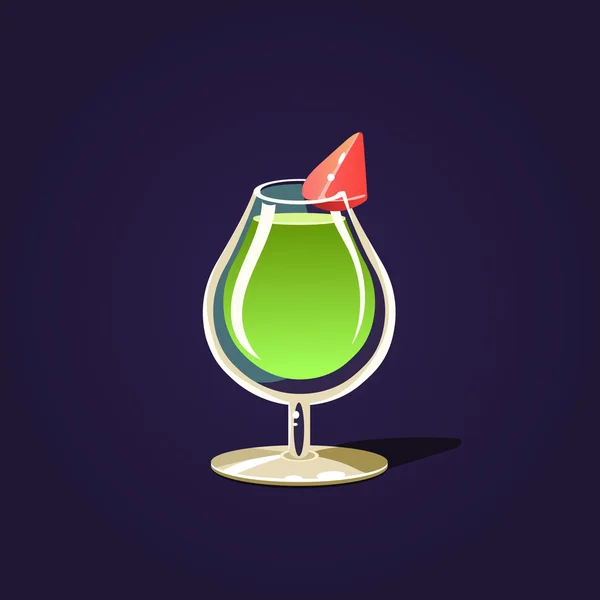 Zelený koktejl ilustrace — Stockový vektor