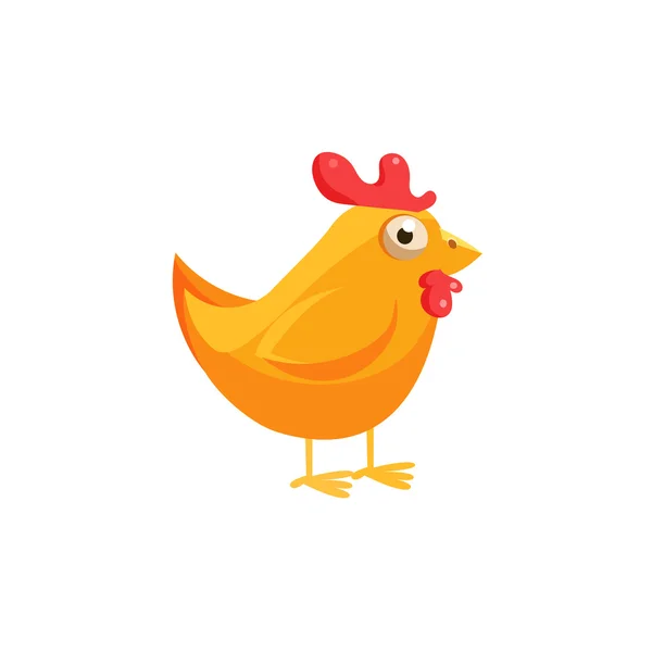 치킨 단순화 된 귀여운 그림 — 스톡 벡터