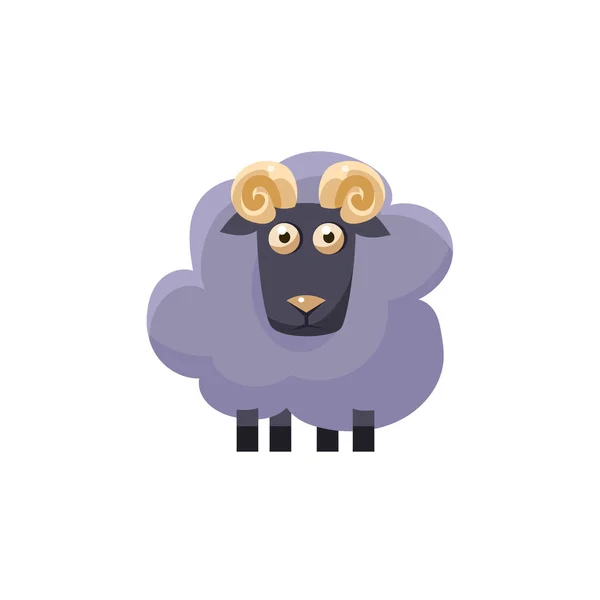 Мужская овца упрощена — стоковый вектор
