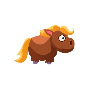 At Basitleştirilmiş şirin illüstrasyon