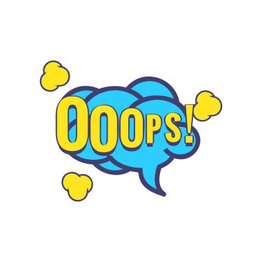 Ooops komik konuşma balonu