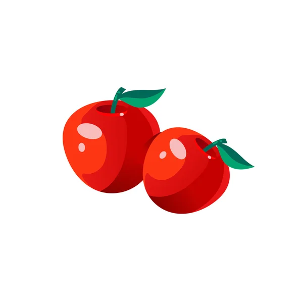Manzanas Color brillante Ilustración simple — Vector de stock