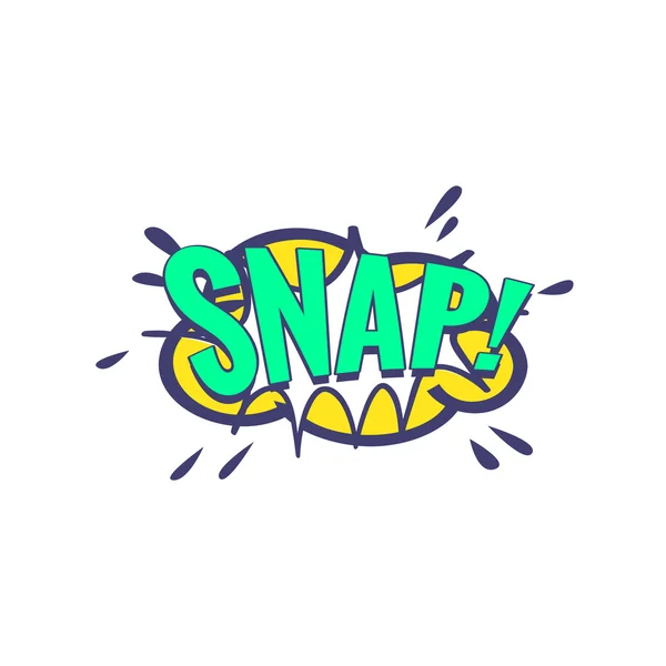 Snap Comic-Sprechblase — Stockvektor