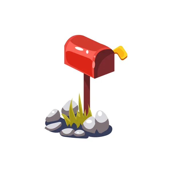 Postbox förenklad söt Illustration — Stock vektor