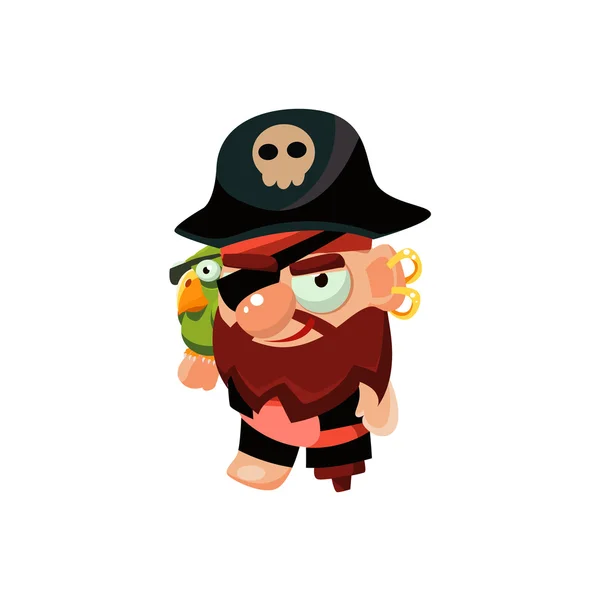 Πειρατής καπετάνιος Toy εικονίδιο — Διανυσματικό Αρχείο
