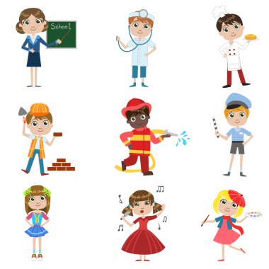 Çocukların gelecekteki mesleği Set