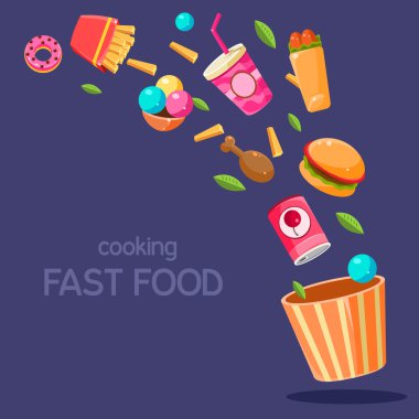 Fast Food kağıt kovaya uçan