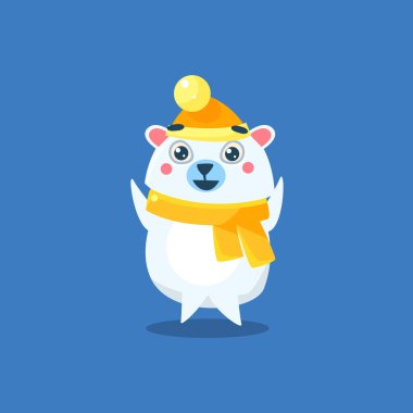 Kış kutup ayısı giyinmiş