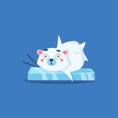 Kutup ayısı buzda kayma