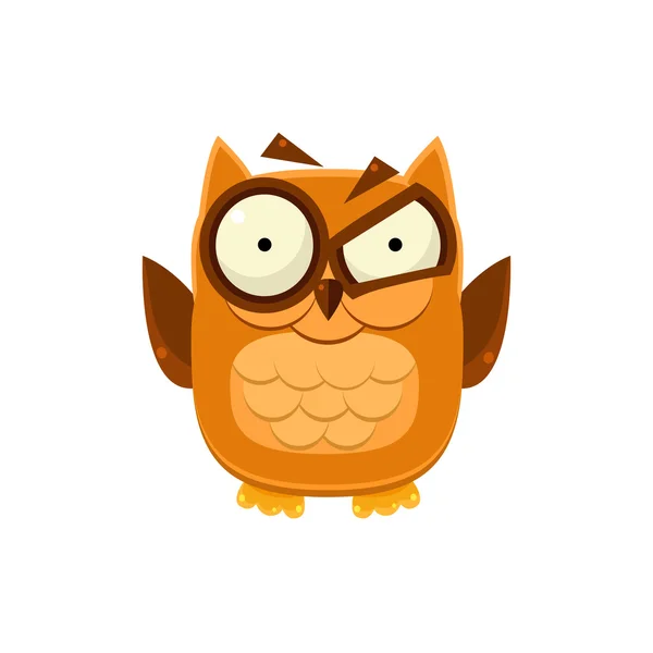 Outraged Brown Owl — Stock Vector