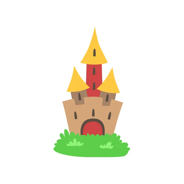 Dibujo del castillo de cuento de hadas — Vector de stock