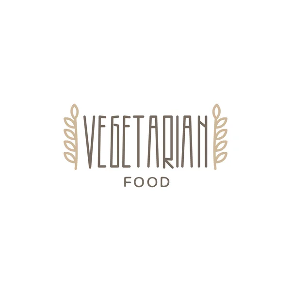 Etiqueta del producto alimenticio vegetariano — Archivo Imágenes Vectoriales