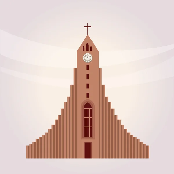 現代のプロテスタント教会建築 — ストックベクタ