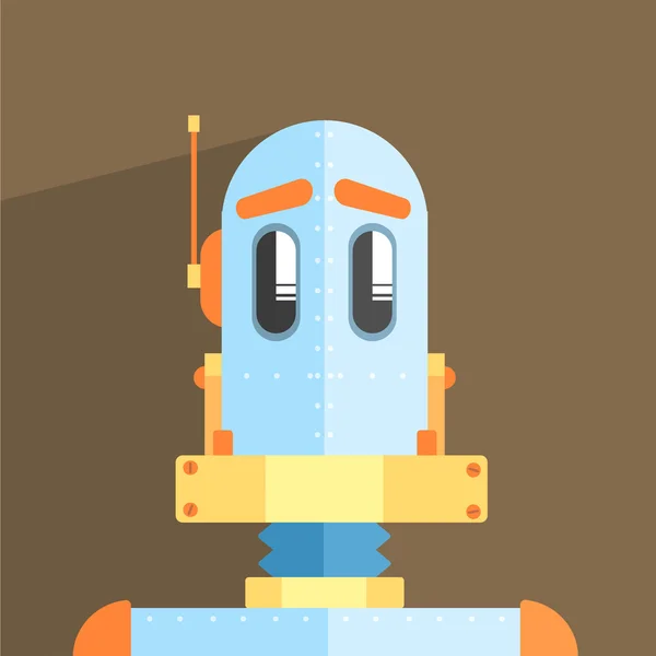 Einfaltspinsel Roboterfigur — Stockvektor