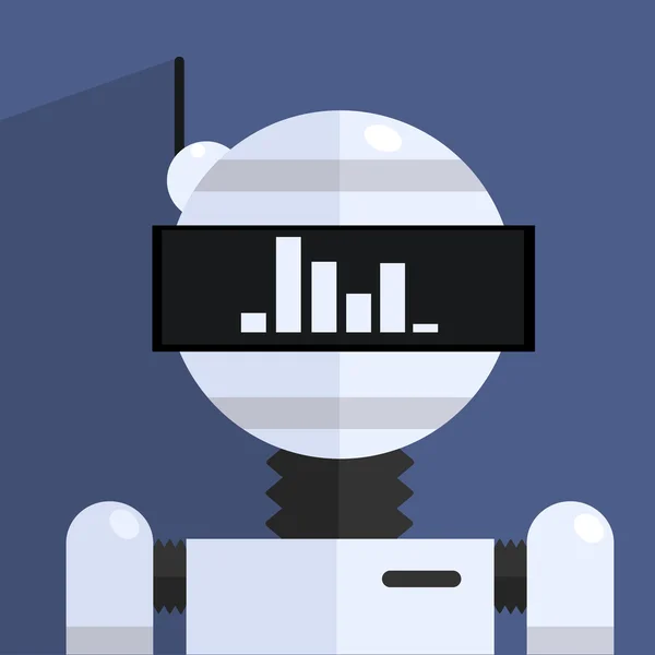 Ergonomic Design Robot Character — Stock Vector
