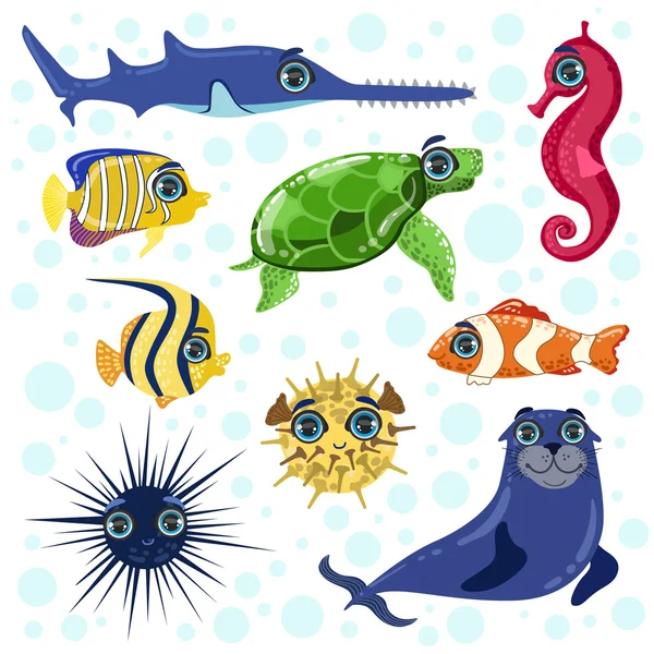 Морские животные — стоковый вектор