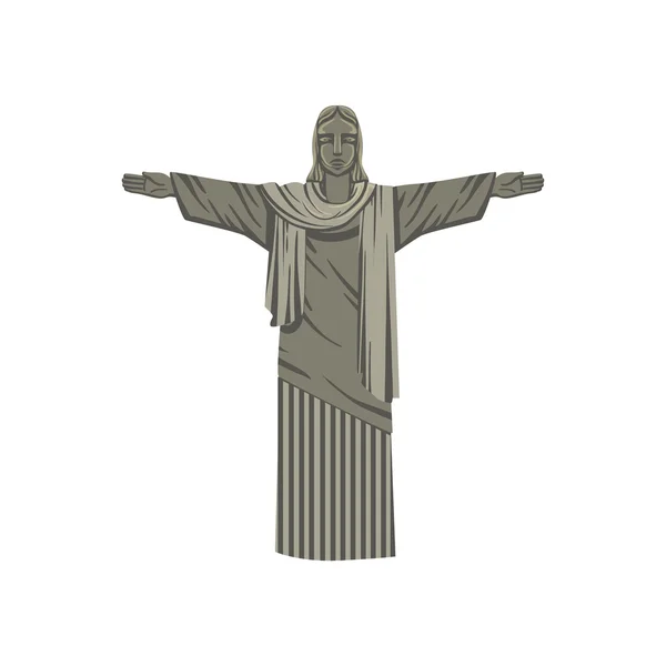 ブラジルのイエス ・ キリストの記念碑 — ストックベクタ