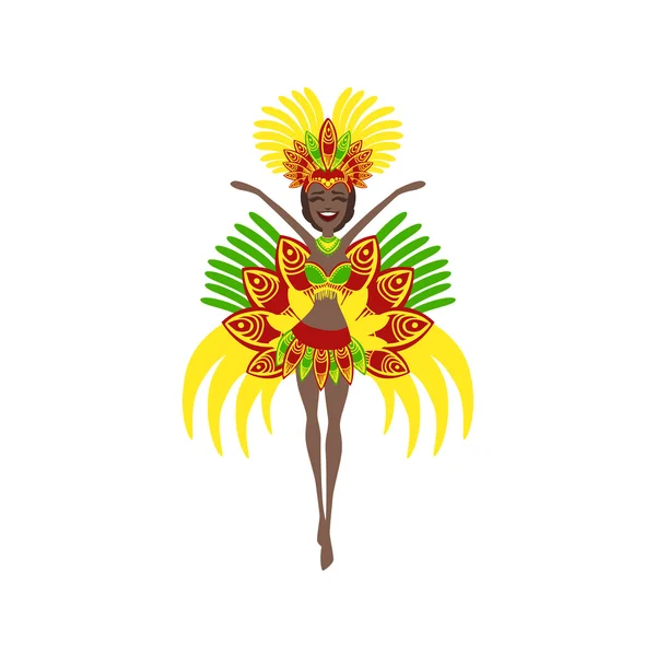 Brezilya karnaval kostümü — Stok Vektör