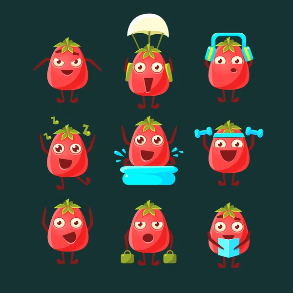 Tomato Cartoon Character Collection — Stock Vector