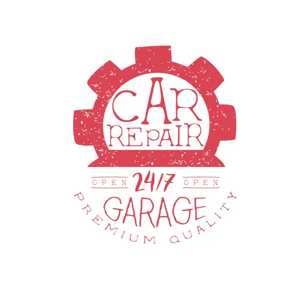 Reparación de coche rojo Vintage Sello — Vector de stock