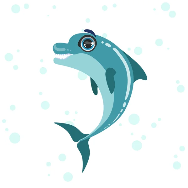 Bottlenose delfín kresba — Stockový vektor