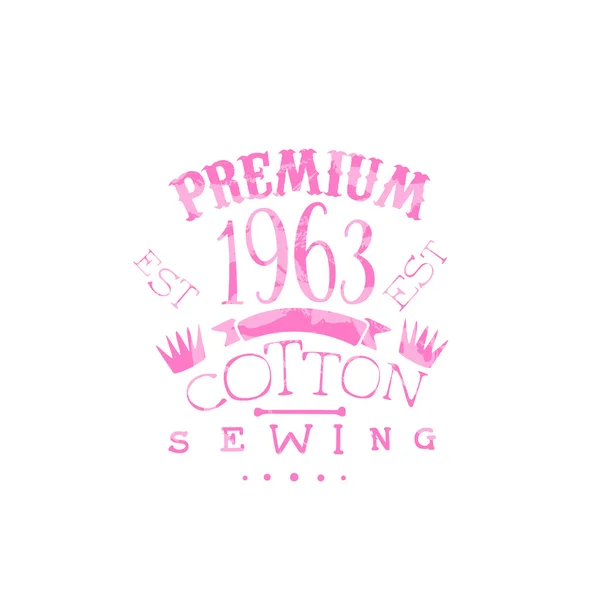 Emblem Cotton Vintage Premium - Stok Vektor