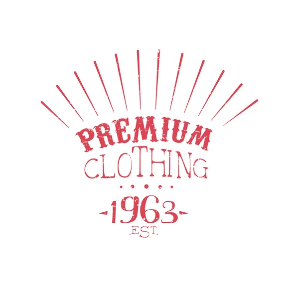Premium Vaatteet Vintage tunnus — vektorikuva