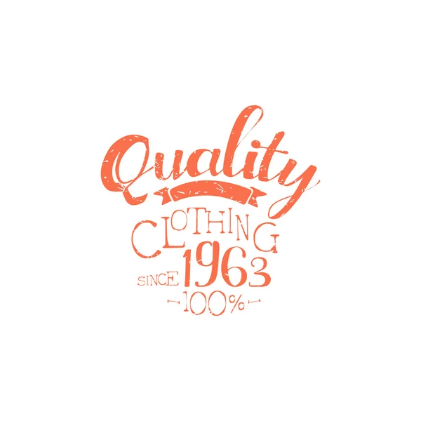 Hundred Percent Quality Clothing Vintage Emblem — Stock Vector