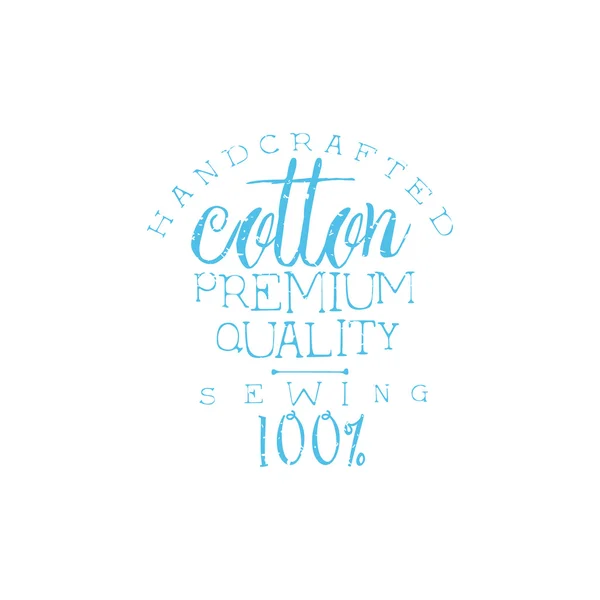 Quality Cotton Vintage Emblem — Stock Vector