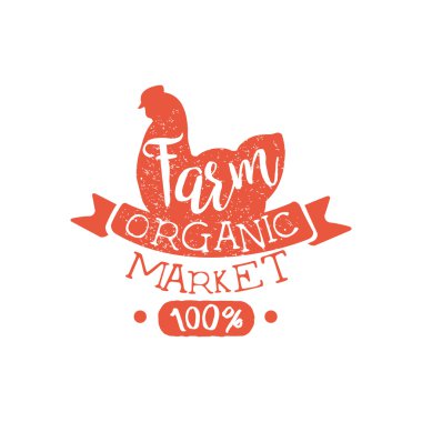 Organik et çiftliği Vintage amblemi