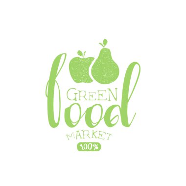 Organik meyve Vintage amblemi