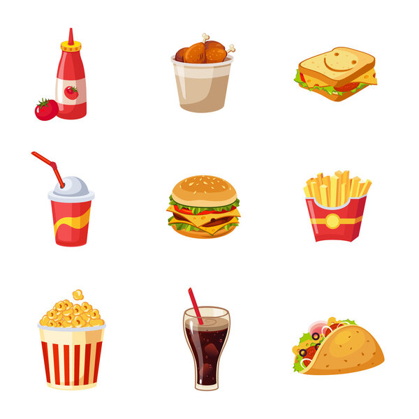 Junk Food Items Set