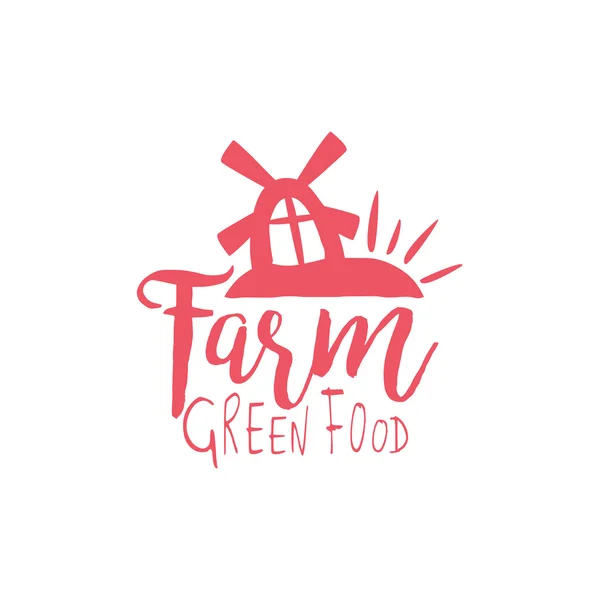 Green Farm Vintage Emblem — Stock Vector