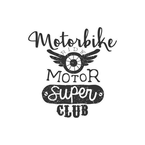 Emblem Vintage Motor Super Club - Stok Vektor