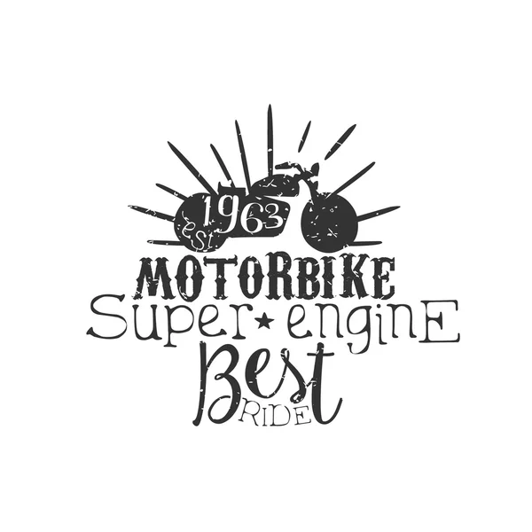 Emblem Mesin Super Motorbike - Stok Vektor