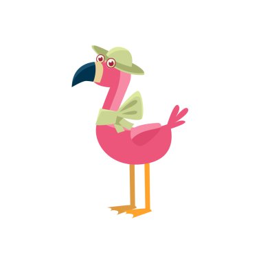 Pembe Flamingo Şapka Takıyor