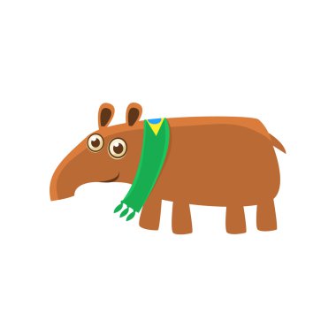Brezilya Fan Eşarp Giyen Tapir