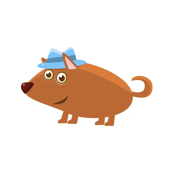 Dog Wearing A Hat — Stock Vector