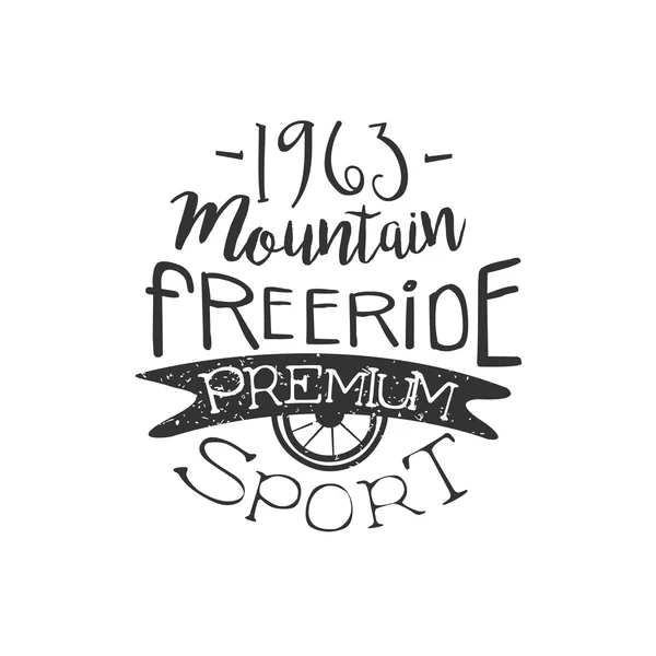 Винтажная этикетка Mountain Freeride — стоковый вектор