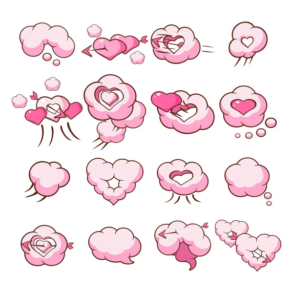 Pink Clouds Romantic Collection — Stock Vector
