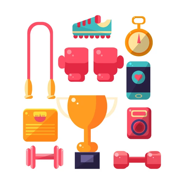 Sports Inventory Items Set — Stock Vector