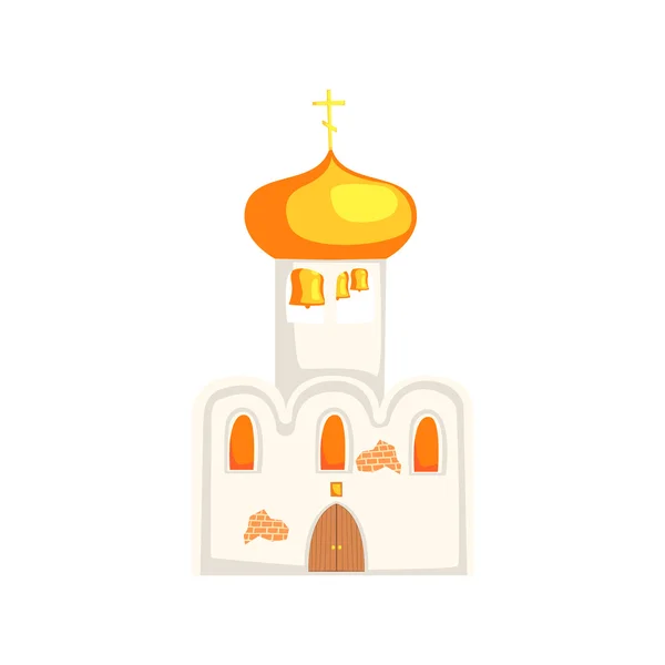 Russian Christian Orthodox Temple — Stock Vector