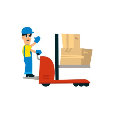 Çalışan işletim Forklift makine