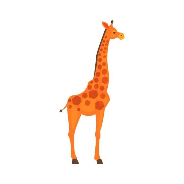 Girafe réaliste dessin simplifié — Image vectorielle