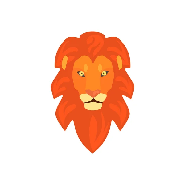 Lions Head Realistic Simplified Drawing — Stock Vector