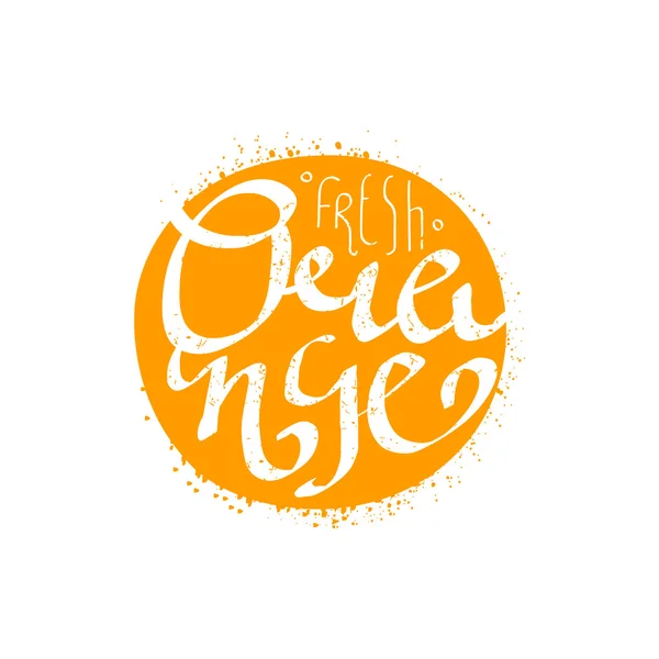 Nom orange du fruit écrit — Image vectorielle