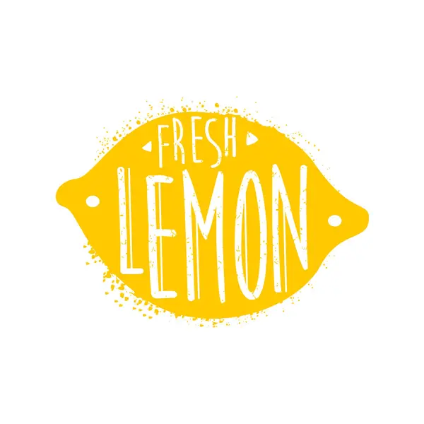 Nome di limone della frutta Scritto — Vettoriale Stock